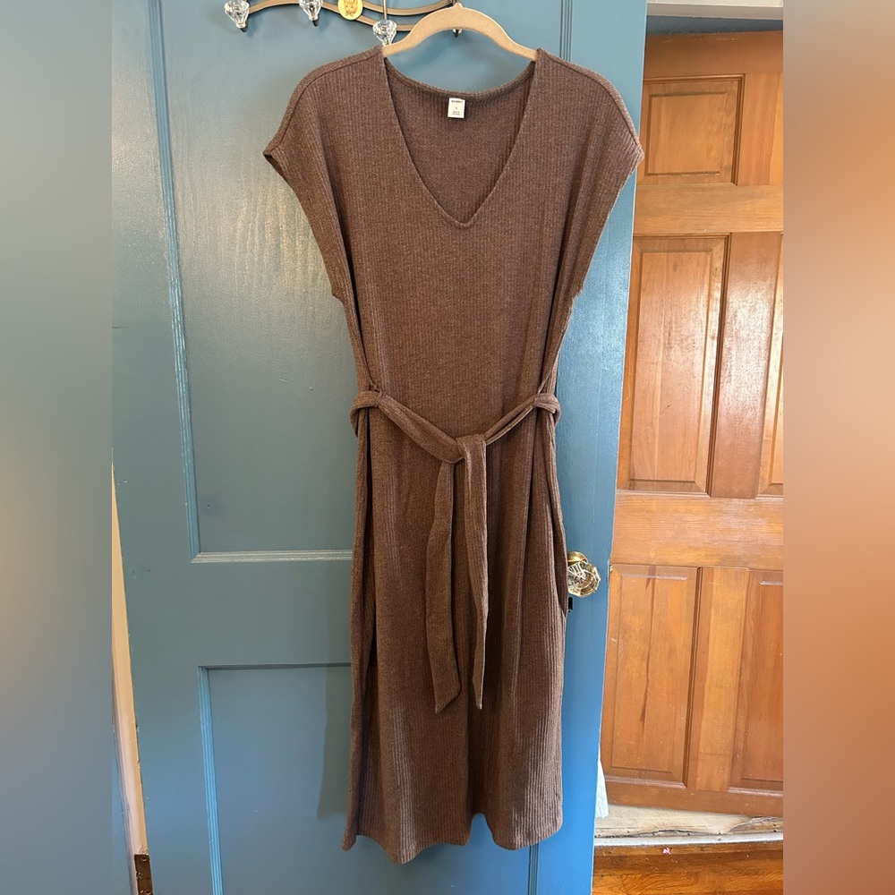Soft Brown Knit Dress